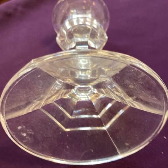 Clear Glass Candle Holder - Picture 3 of 3